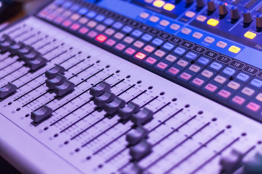 sound engineer mixing audio
