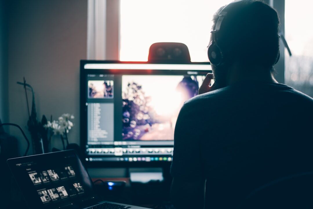 video editor working on timeline